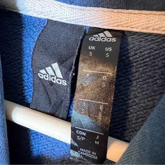 Adidas Men’s Hoodie size S Altered Blue Sweatshirt Fleece Pullover - Picture 6 of 8